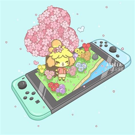 cute animal crossing new horizons isabelle nintendo switch art :) by ...