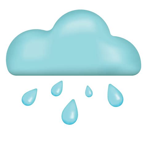 Cloud with rain emoji icon. Rainy cloudy day weather symbol. Vector ...