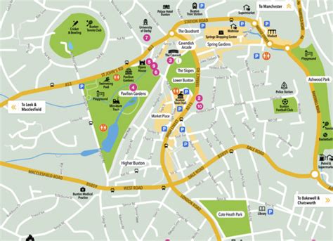 Plan your visit to Buxton - Town Map, parking, how to get here & more