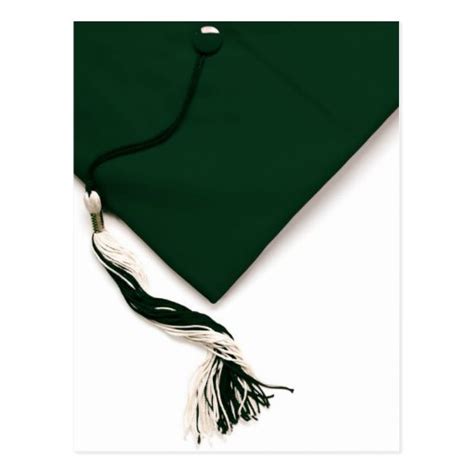 Green Graduation Cap and Tassel Postcard | Zazzle