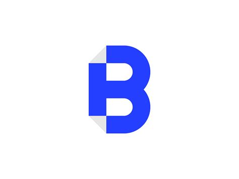 B blue paper logo mark by Tornike Uchava on Dribbble