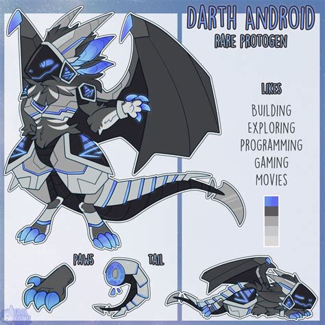 Protogen Darth Android Ref Sheet by Malice-Risu | Furry oc, Anthro ...