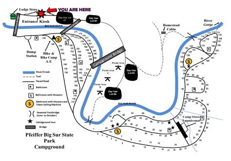 Big Sur Campground Map