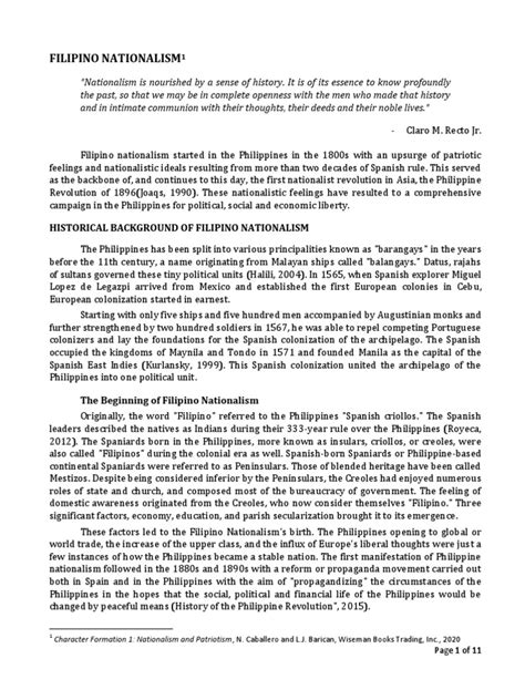 History of Filipino Nationalism | PDF | Philippines