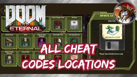 DOOM ETERNAL - All Cheat Codes Locations Guide - YouTube