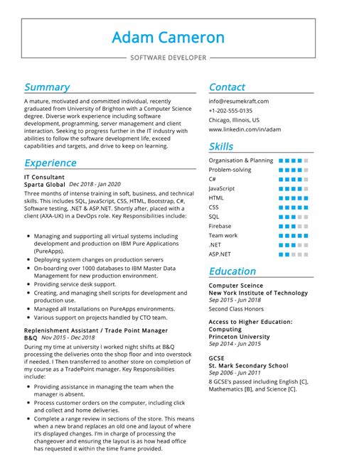 100+ Professional Resume Samples for 2020 | ResumeKraft Sample Resume ...