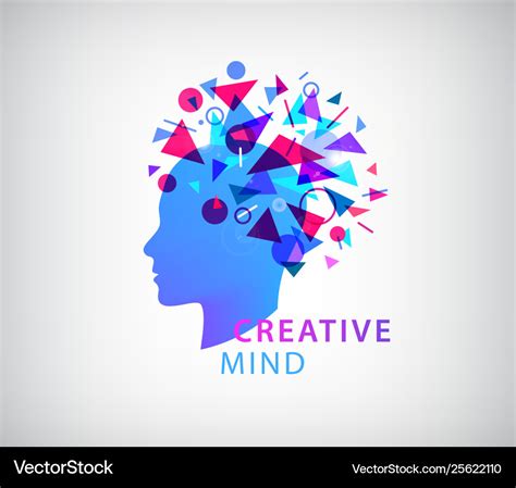 Creative mind human head logo concept Royalty Free Vector