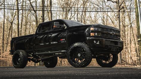 Black Lifted Chevy Truck