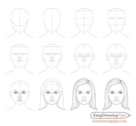 Female Nose Drawing Step By Step