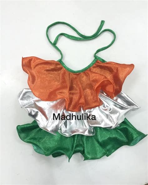 Patriotic Shining Lycra Girl Western Tiranga Dance Dress at Rs 560 in ...