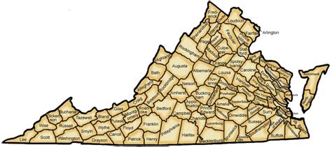 Va State Map With Counties - Liva Sherry