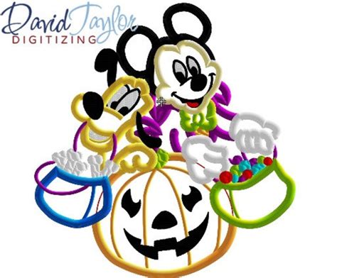 Halloween Pluto and Mickey 4x4 5x7 6x10 and 8x8 in 9 - Etsy