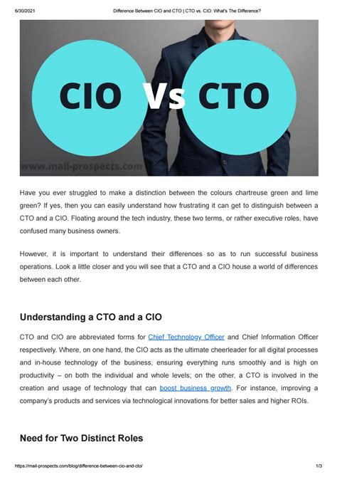 Difference between CIO and CTO by stellasimon1243 - Issuu