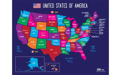 Map With States And Capitals - Vector U S Map