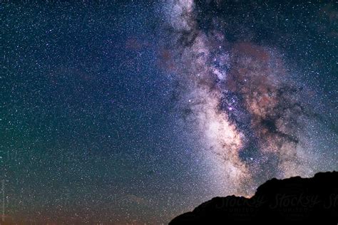 "Milky Way Galaxy Night Sky Stars New Mexico Desert Bisti De-Na-Zin ...