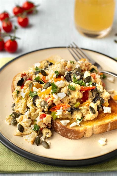 Mediterranean Scrambled Eggs with Feta - in2.wales