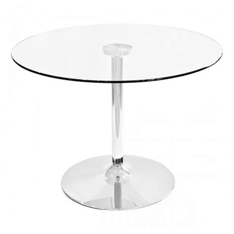 Clear Glass Round Dining Table | Modern & Contemporary