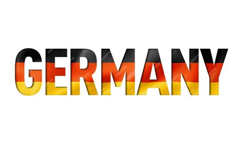 Premium Photo | German flag text font