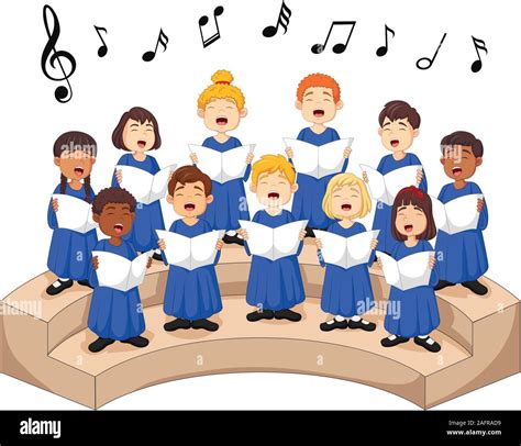 Choir girls and boys singing a song Stock Vector Image & Art - Alamy