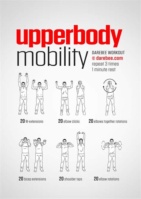 Upperbody Mobility Workout | Senior fitness, Workout, Exercise