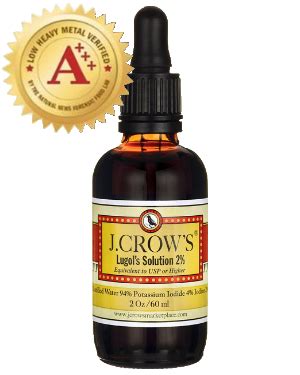 J.CROW'S® Lugol's Solution of Iodine 2% 2 oz Bottle – J. Crow's® LLC