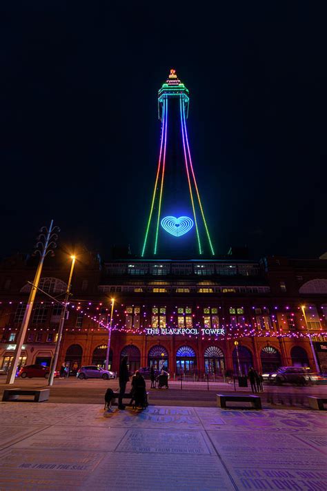 Blackpool tower lights Photograph by Steev Stamford - Pixels