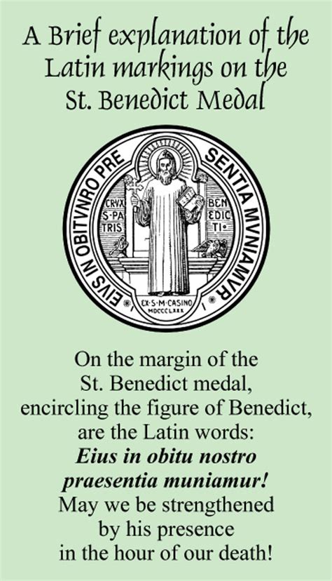 St. Benedict Medal Prayer Card (RR352)