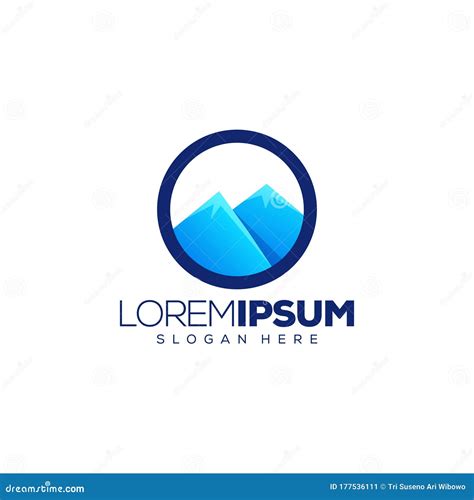 Colorful Mountain Logo Design Vector Illustrations Stock Illustration ...