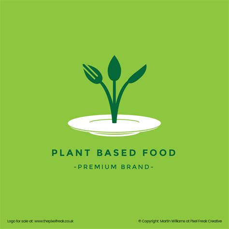 Vegan Logo Design For Sale - Plant Based Food