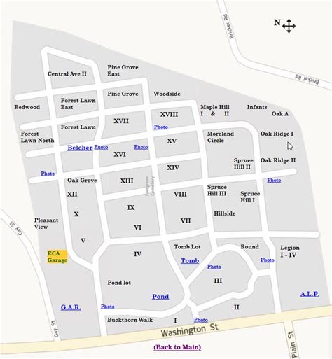 Evergreen Section Map – Evergreen Cemetery