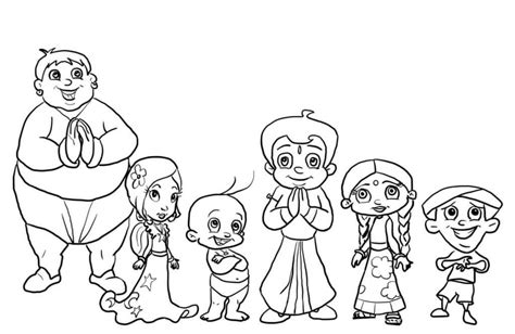 Cartoon Characters Chhota Bheem coloring page - Download, Print or ...