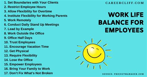 16 Great Work Life Balance Strategies for Employees - CareerCliff