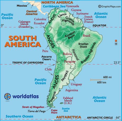 Generalities Of The Americas Blog: Major Landforms of South America