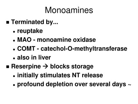 PPT - Neurotransmitters: Monoamines PowerPoint Presentation, free ...