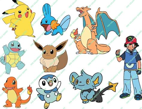 Pokemon svg dxf eps ai jpg png file set Instant | Etsy