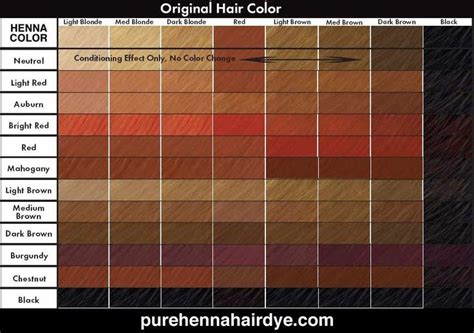 Avigal Henna Color Chart - Design Talk