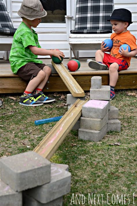 DIY Ball Run for Kids: Building with Loose Parts in the Backyard ...