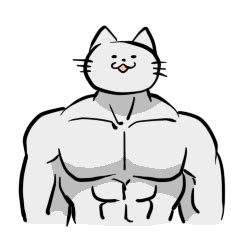 muscle cats – LINE stickers | LINE STORE