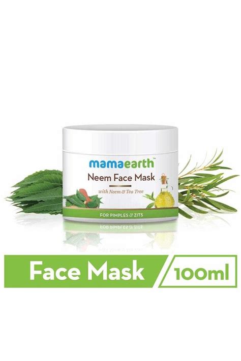 Buy MAMAEARTH Neem Face Mask With Neem & Tea Tree for Pimples & Zits ...