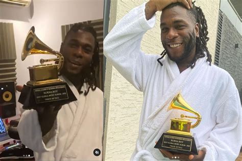 Finally, Burna Boy receives Grammy award plaque