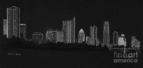 Austin Skyline Drawing by Carol Morris