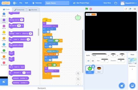 Apple Game On Scratch | PDF | Scratch (Programming Language) | Computing