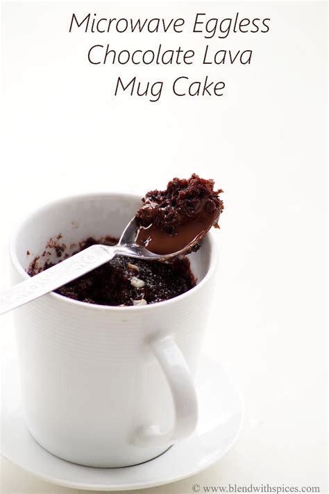 Microwave Eggless Chocolate Lava Mug Cake Recipe - How to make ...