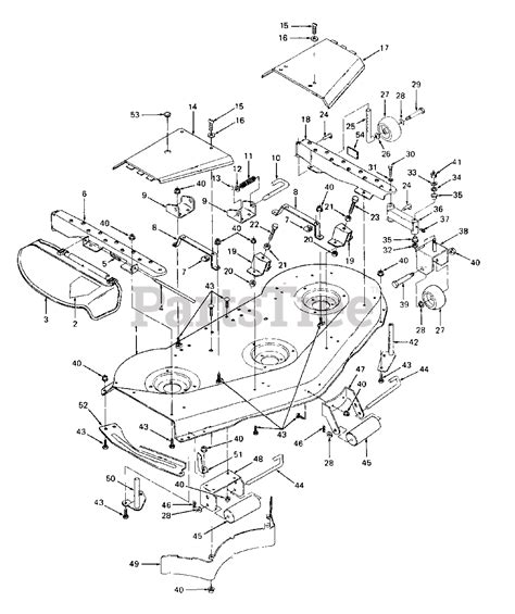 Cub Cadet 324 (190-324-100) - Cub Cadet 54" Mower Deck Deck Assembly ...