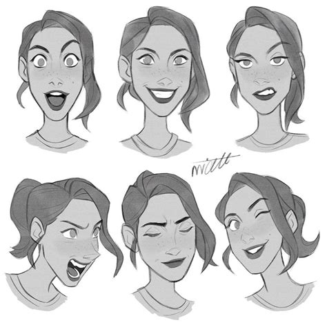 Facial expressions by miacat7 | Facial expressions drawing, Cartoon ...