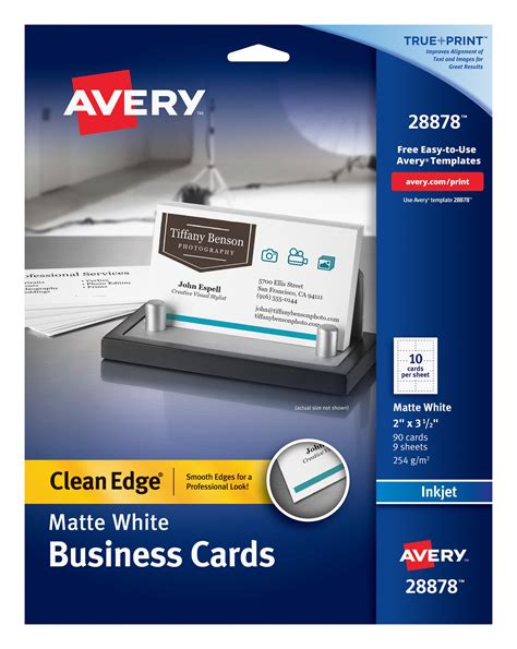 Avery Clean Edge Business Cards, Matte, 2" x 3-1/2", 90 Cards (28878 ...