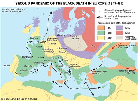 Black Death Middle Ages Map