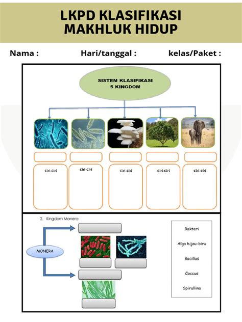 LKPD Klasifikasi Makhluk Hidup | PDF