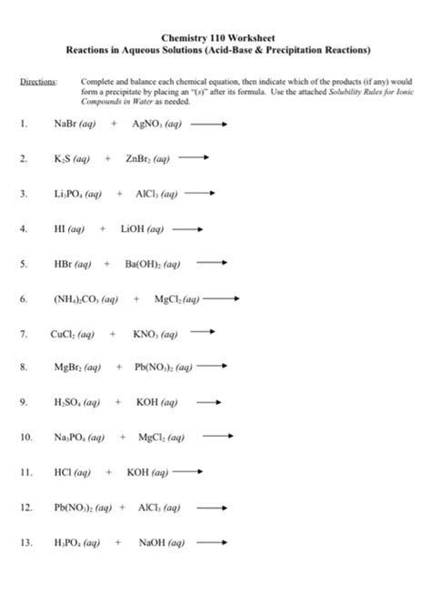 Solutions Acids And Bases Worksheet – E Street Light