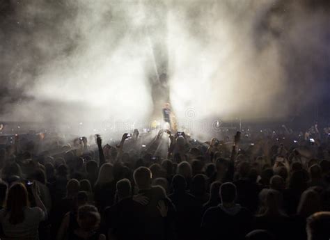 A Crowd of People at a Concert. Stock Image - Image of audience, group ...